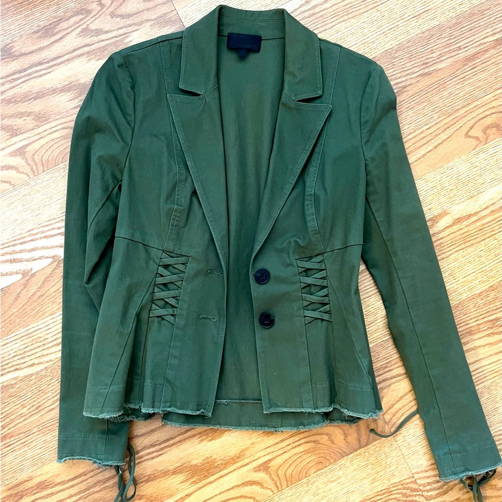 Intermix Army distressed blazer, never worn,  great find!
